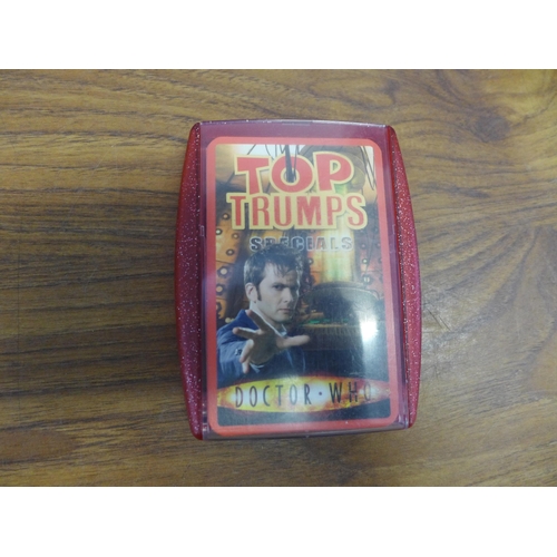 2244 - A box of assorted Top Trumps sets and various trading card sets