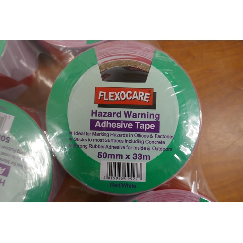 2268 - 48 rolls of Flexo-care 50mm x 35m hazard warning adhesive tape