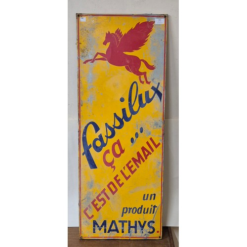 341 - A Mathys Fassilux enamelled advertising sign