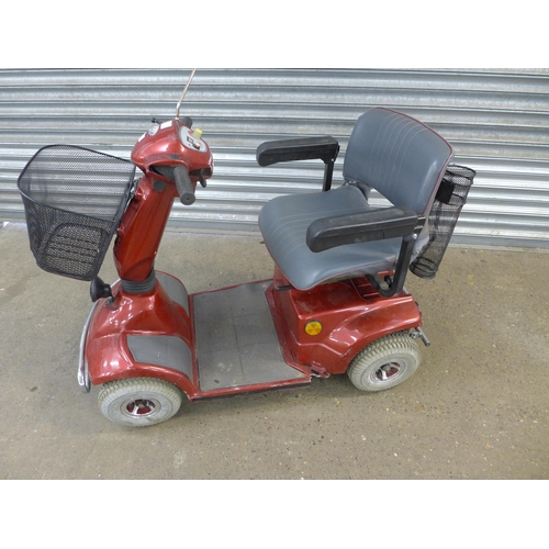 2109 - A C.T.M. HS-666 four wheeled mobility scooter with key and charging cable - no battery