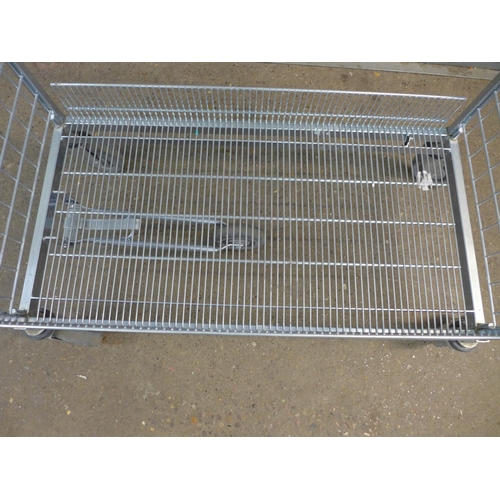 2130 - A 3-tier steel racking cage, 65