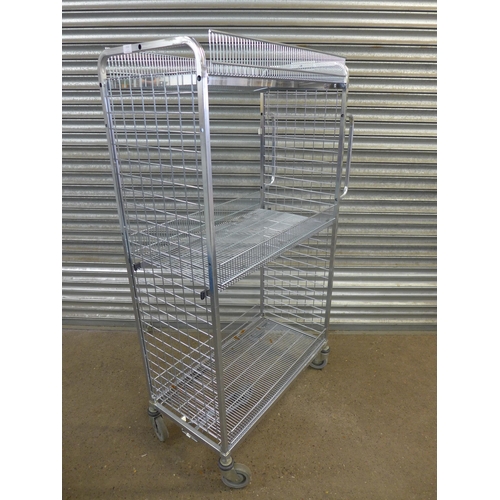 2131 - A 3-tier steel racking cage, 65