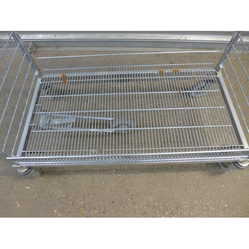 2131 - A 3-tier steel racking cage, 65