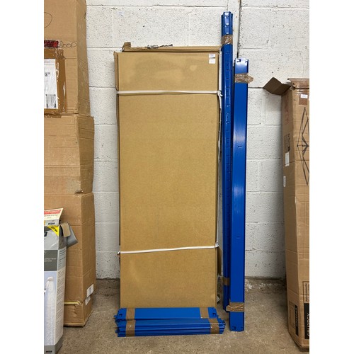 2177A - A Clarke 4 shelf industrial boltless shelving unit CSM4350/60B1 (8050) -  sold as scrap  * This lot ... 