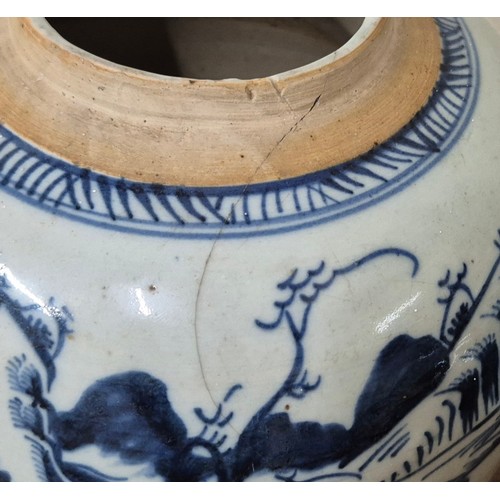 351 - A pair of late 17th/early 18th Century Chinese blue and white porcelain ginger jars