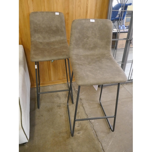 1382 - A pair of dark grey Hanna bar stools