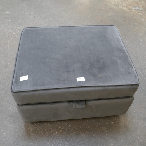 1418 - A grey velvet Hoxton footstool RRP £219