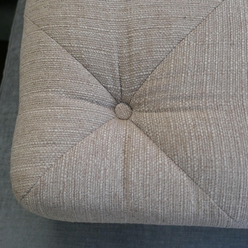 1538 - A beige upholstered footstool