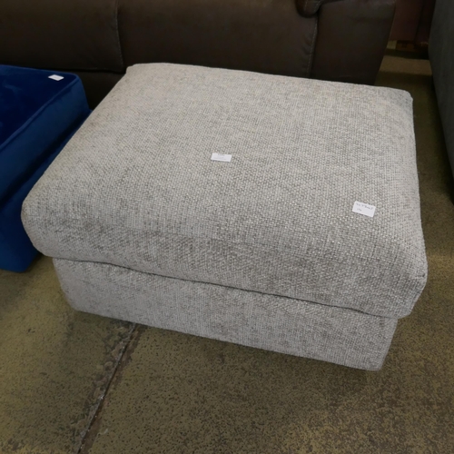 1541 - A grey weave storage footstool