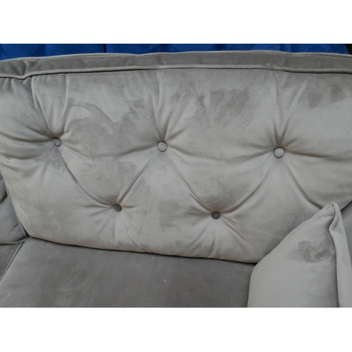 1563 - A mink velvet Hoxton three seater sofa