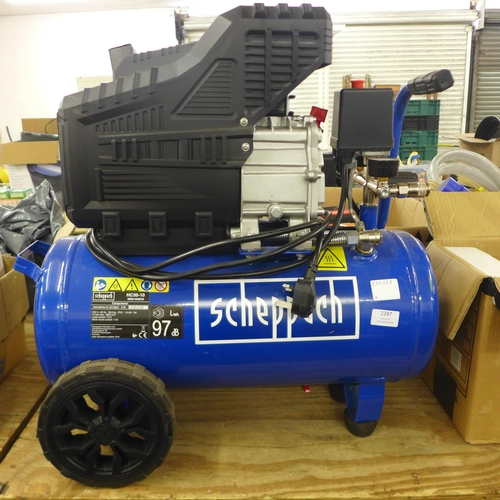 2287 - A Scheppach HC50-10, 230V, 10 bar, 1.8kw air compressor