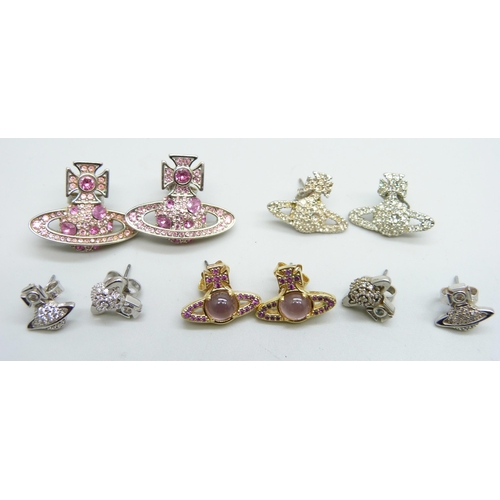 1079 - Five pairs of Vivienne Westwood earrings