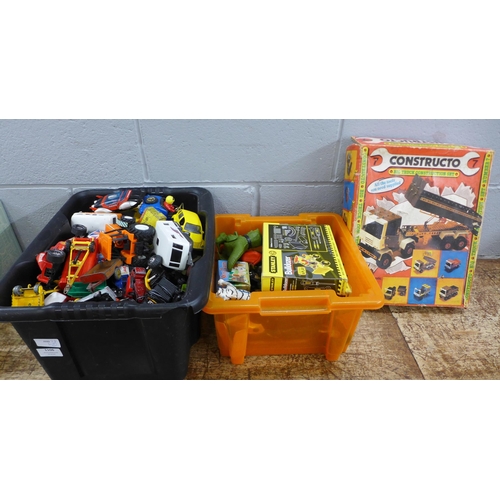 1106 - Two boxes of children's toys including die-cast model vehicles **PLEASE NOTE THIS LOT IS NOT ELIGIBL... 