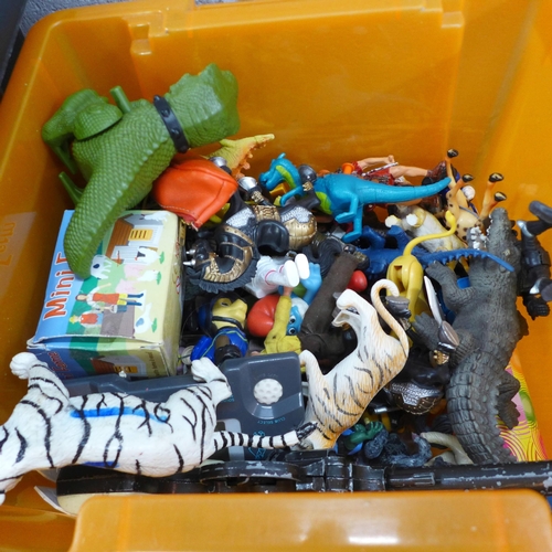 1106 - Two boxes of children's toys including die-cast model vehicles **PLEASE NOTE THIS LOT IS NOT ELIGIBL... 