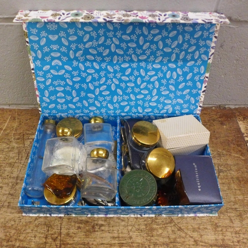 1107 - A box of vintage watches, perfume bottles, cufflinks, etc. **PLEASE NOTE THIS LOT IS NOT ELIGIBLE FO... 