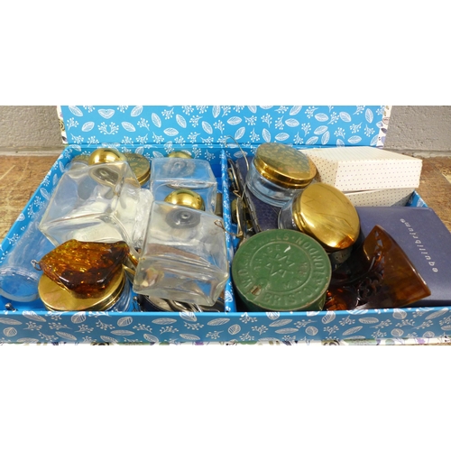 1107 - A box of vintage watches, perfume bottles, cufflinks, etc. **PLEASE NOTE THIS LOT IS NOT ELIGIBLE FO... 