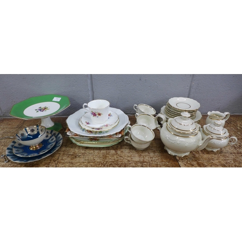 1108 - A collection of china, cake plates, a German trio, etc. **PLEASE NOTE THIS LOT IS NOT ELIGIBLE FOR I... 