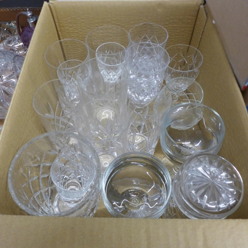 1118 - Four boxes of assorted glassware including Ravenshead **PLEASE NOTE THIS LOT IS NOT ELIGIBLE FOR IN-... 