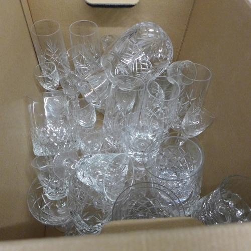 1118 - Four boxes of assorted glassware including Ravenshead **PLEASE NOTE THIS LOT IS NOT ELIGIBLE FOR IN-... 