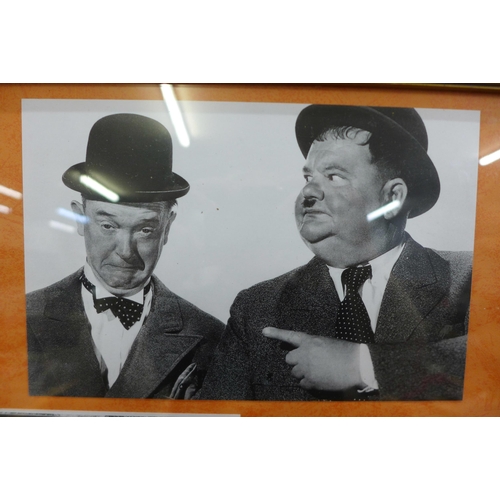 1120 - A framed and mounted Laurel and Hardy display **PLEASE NOTE THIS LOT IS NOT ELIGIBLE FOR IN-HOUSE PO... 