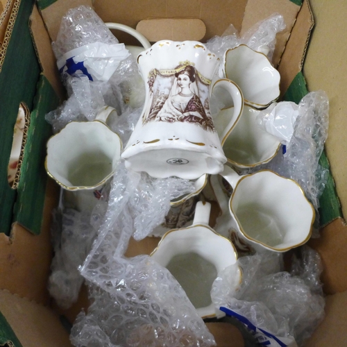 1123 - Three boxes of assorted china, etc. **PLEASE NOTE THIS LOT IS NOT ELIGIBLE FOR IN-HOUSE POSTING AND ... 