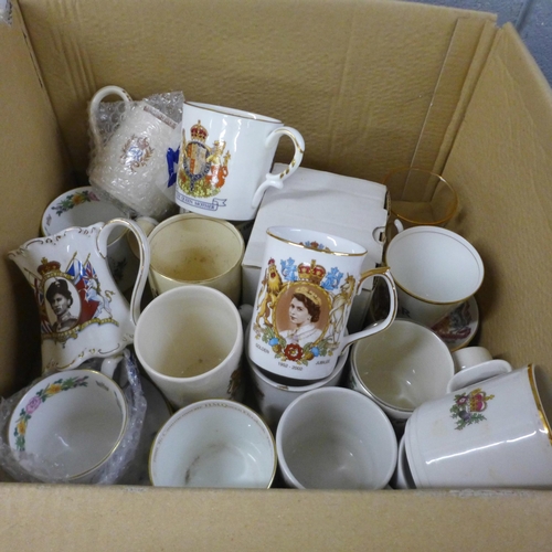 1123 - Three boxes of assorted china, etc. **PLEASE NOTE THIS LOT IS NOT ELIGIBLE FOR IN-HOUSE POSTING AND ... 