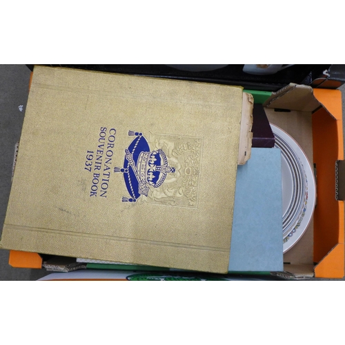 1141 - Six boxes of assorted china, including large quantity of Royal commemorative items **PLEASE NOTE THI... 