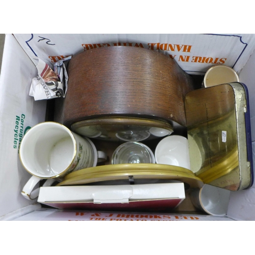 1141 - Six boxes of assorted china, including large quantity of Royal commemorative items **PLEASE NOTE THI... 