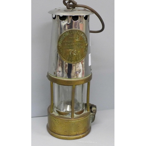 607 - An Eccles Type 6 miner's safety lamp