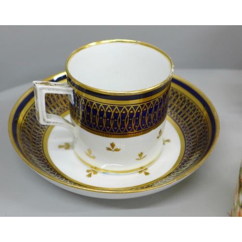 617 - A collection of Royal Crown Derby china including two cups and saucers, bowl, cream, two other sauce... 