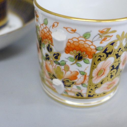 617 - A collection of Royal Crown Derby china including two cups and saucers, bowl, cream, two other sauce... 