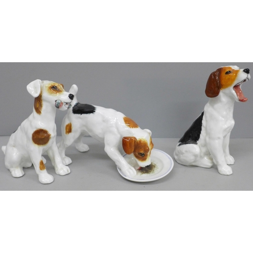 623 - Three Royal Doulton dog figures, HN1099, 1158 x 1159