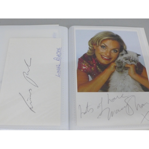 638 - Two small albums of autographs, one Coronation Street stars including photographs and the second TV ... 