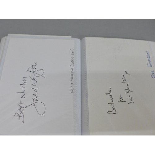 638 - Two small albums of autographs, one Coronation Street stars including photographs and the second TV ... 