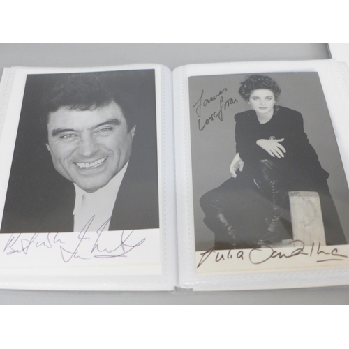 638 - Two small albums of autographs, one Coronation Street stars including photographs and the second TV ... 