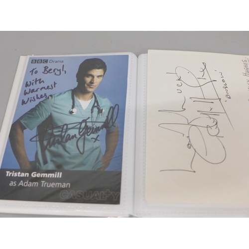 638 - Two small albums of autographs, one Coronation Street stars including photographs and the second TV ... 