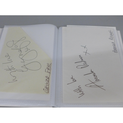 638 - Two small albums of autographs, one Coronation Street stars including photographs and the second TV ... 