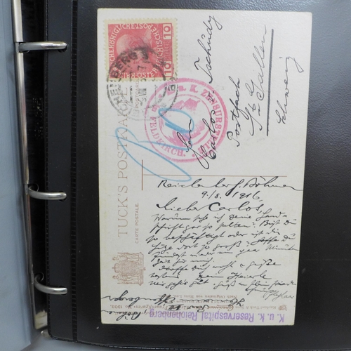 641 - An album of military postal history, WWI and II through to more recent UN missions (50 covers)