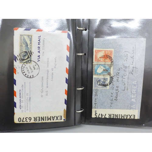 641 - An album of military postal history, WWI and II through to more recent UN missions (50 covers)