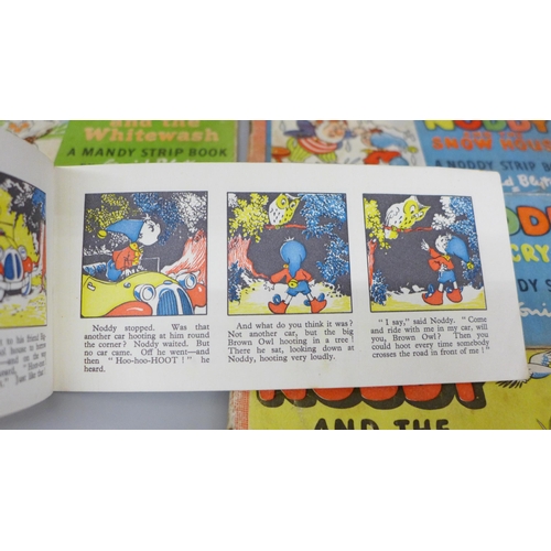 645 - Ten Enid Blyton Strip Books, Noddy x 5, Mandy, Mops and Cubby x 3 and Mr Tumpy x 2