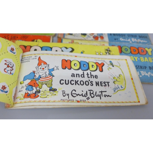 645 - Ten Enid Blyton Strip Books, Noddy x 5, Mandy, Mops and Cubby x 3 and Mr Tumpy x 2