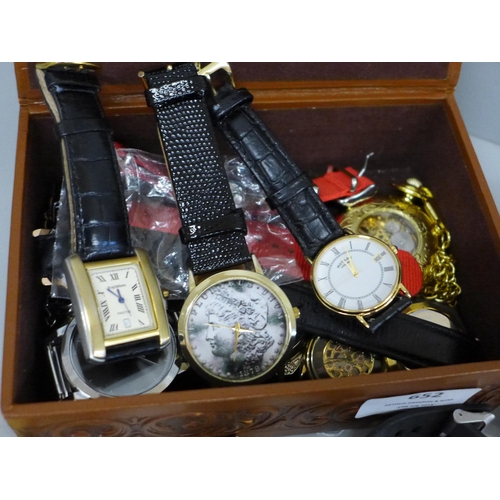 652 - A collection of gentleman's wristwatches