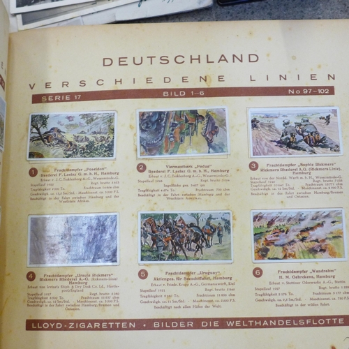 677 - A box of German collectors cards, postcards, ephemera including a set of 1954 West German World Cup ... 