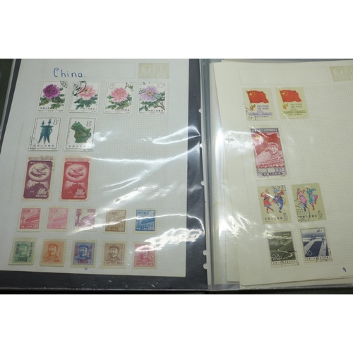 688 - A folder of China stamps on sheets