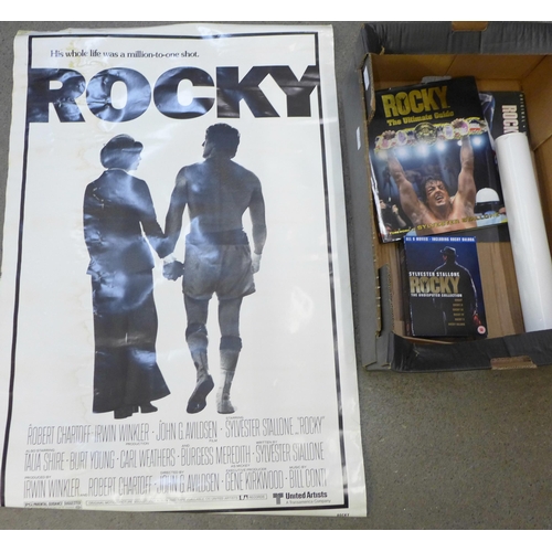 726 - A collection of Rocky memorabilia including posters