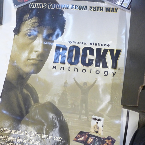 726 - A collection of Rocky memorabilia including posters