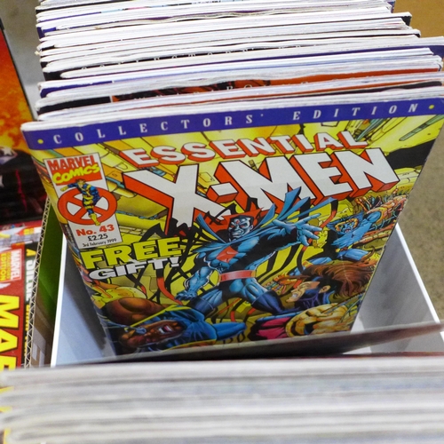 732 - Three boxes of 200 Marvel comics