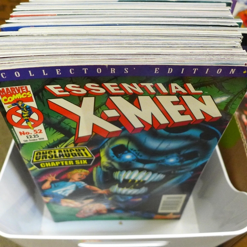 732 - Three boxes of 200 Marvel comics