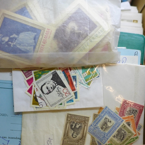 738 - A box of stamps, covers, etc.