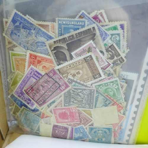 738 - A box of stamps, covers, etc.